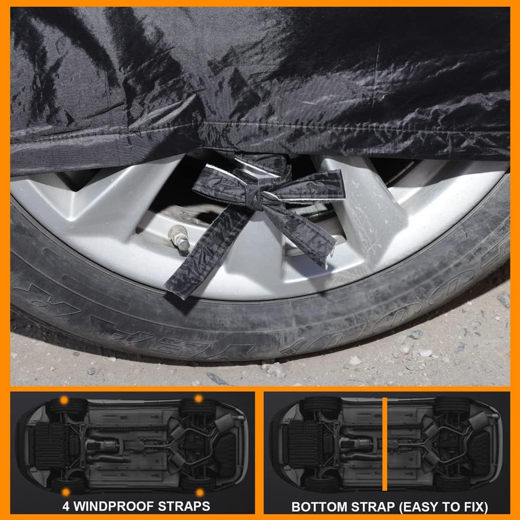 Custom Waterproof Car Cover Compatible with Toyota Camry 2026-2007/ Mirai 2014-2026/ Crown 2018-2026 Sedan, All-Weather Cover with Cotton Lining, All-Season Rain Sun Snow UV Covers for Outdoor