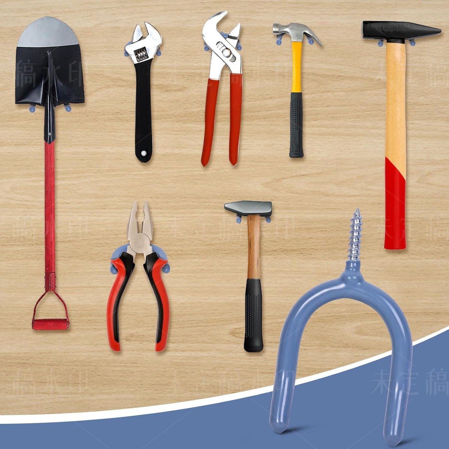 12 Pack Garage Storage System Steel U Hooks with Anti-Slip Coating Home Improvement and Organization Screw in Hooks Easy Wall Mounting Heavy Duty Bike and Ladder (Grey, 12 Pack)