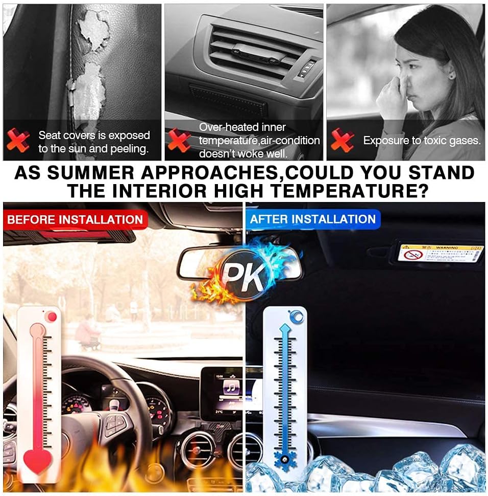 KUST Windshield Sun Shade for Audi Q7 SUV Accessories 2016-2026 Sunshade Sun Visor Protector Blocks UV Rays Foldable Keep Your Car Cooler