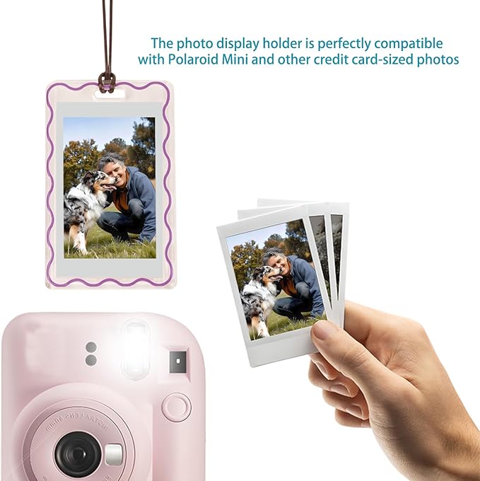 woyuan 3-Pack Acrylic Car Picture Frame, Custom Car Rear View Mirror Hanging Ornament with Photo - Personalized Acrylic Picture