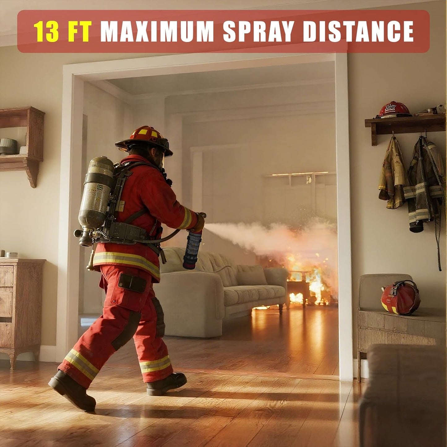 Dry Stop Fire Extinguisher for Home & Vehicle - 600g Dry Chemical Powder Fire Extinguisher | Grease & Electrical Fire Extinguisher for Kitchen, Car, Portable (2-Pack)