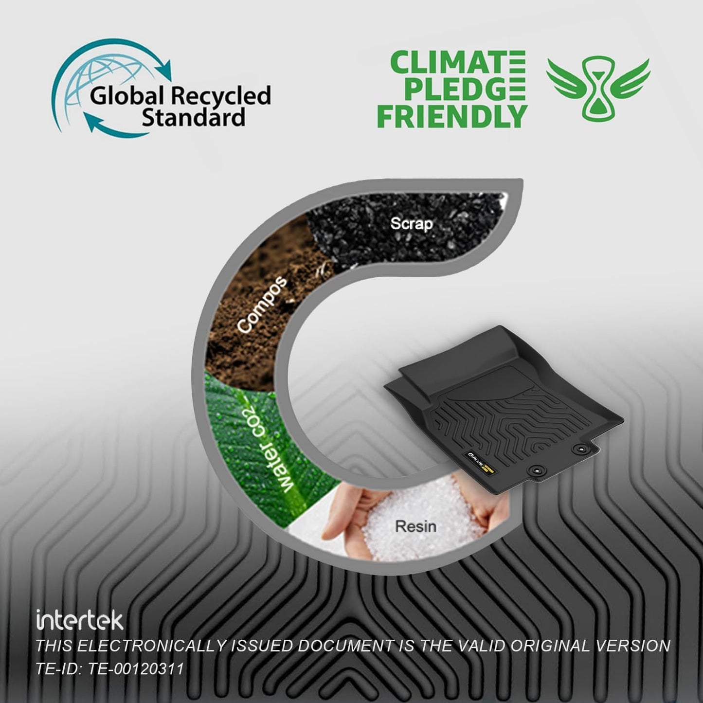 G-PLUS Floor Mats 3pcs Compatible with Chevy Silverado GMC Sierra 1500 Crew Cab 1999-2006 All Weather Full Cover Protection 1st & 2nd Row Liner TPE Floor Liners Black