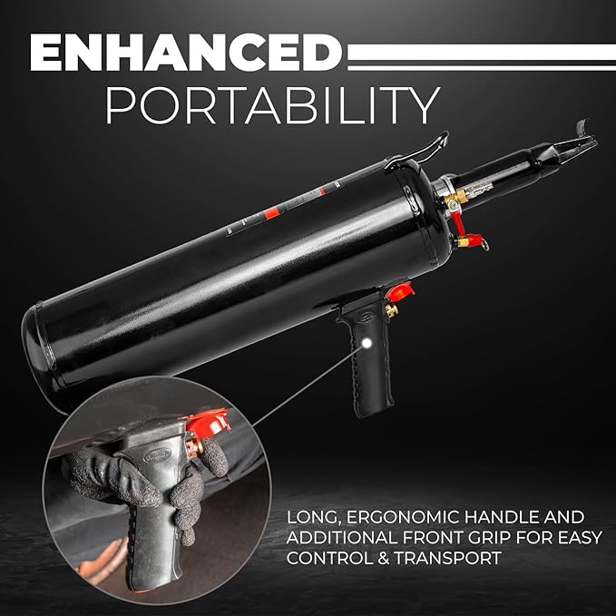 XtremepowerUS Tire Bead Seater, 12L/3.2 Gallon Air Tire Bead Blaster, 116 PSI Portable Tire Inflator, Handheld Bead Bazooka, Build-in Piston Valve