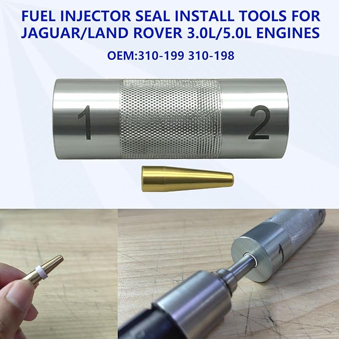 ZKTOOL 310-197 Fuel Injector Removal and Installation Tool,Injector Seal Install Tool, Compatible with Land Rover Jaguar 3.0L 5.0L Gasoline Engines，OEM 310-198 310-199,Includes Fuel Injector Flush