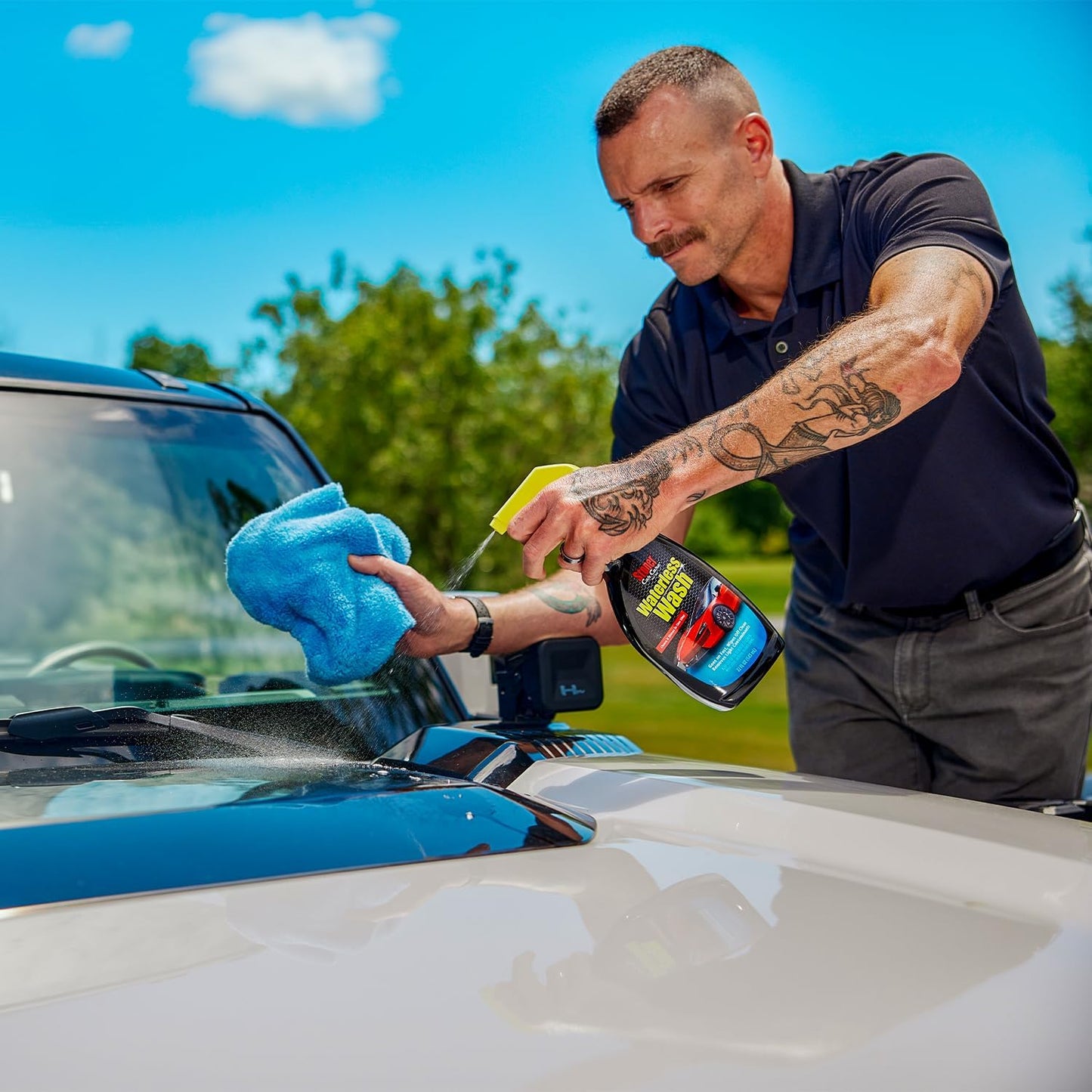 Stoner Car Care 92606 Waterless Wash Car Detailing Spray – Safe, Scratch-Free Formula Quickly Cleans, Shines & Protects Cars, Trucks, Boats, Motorcycles, RVs & More – No Soap or Hose Needed – 1 Gallon