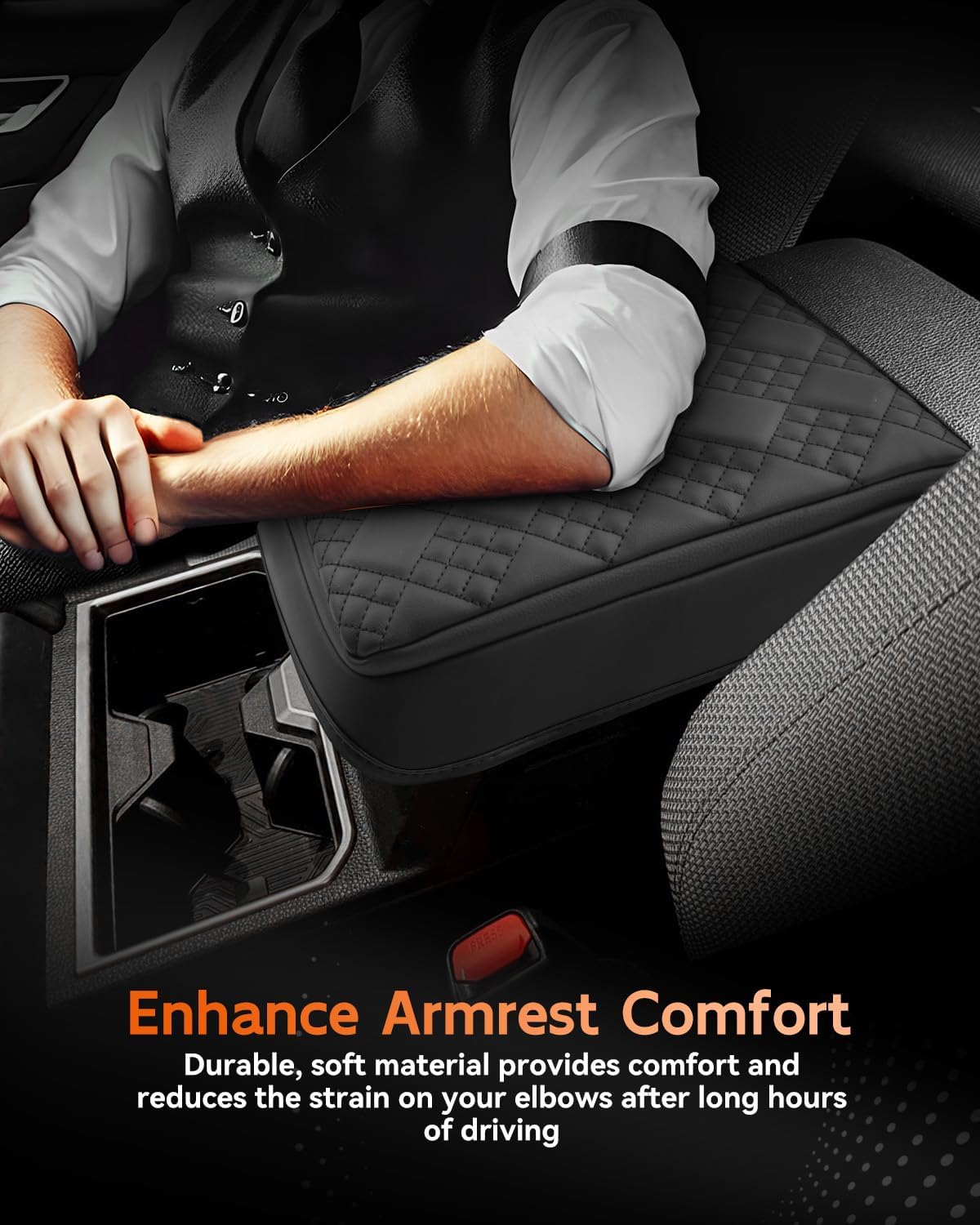 CDEFG for 2025 Toyota 4Runner Center Console Cover Armrest Box Cover for 4Runner (SR5, TRD Sport, Off-Road, Premium, Limited, Platinum, Trailhunter) 2025+ Accessories Console Arm Rest Protector