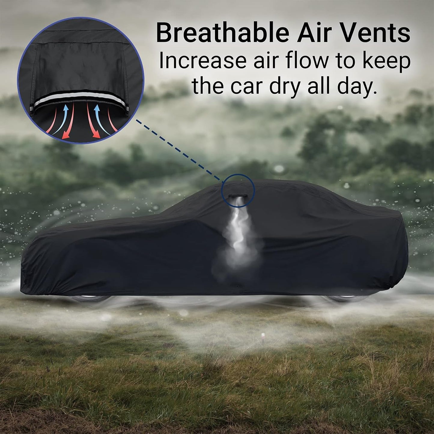 iCarCover Custom Car Cover for 1969-1973 Ford Mustang Waterproof All Weather Rain Snow UV Sun Protector Full Exterior Indoor Outdoor Car Cover (Stripe - Black/Red)