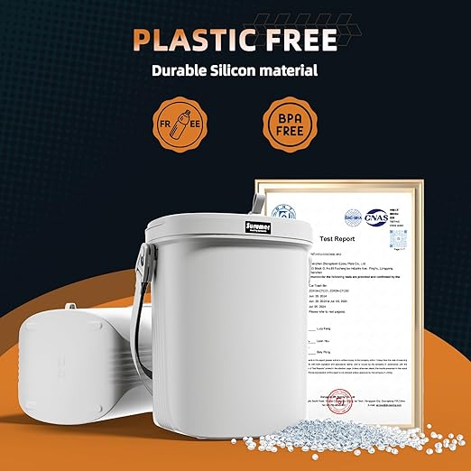 Surume 2 Gallon Silicon Car Trash Can with Lid - 100% Leak-Proof Trash Bin, Waterproof Garbage Can, Gifts for Men and Women