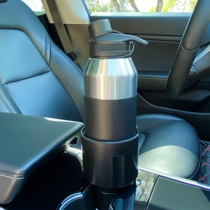 [Patented & Upgraded] Car Cup Holder Expander - Adapter Holds: Hydro-Flask, Yeti, Nalgene, Owala, Large (32 40 oz) Water Bottles - Adjustable Expandable Insert Extender ??Universal