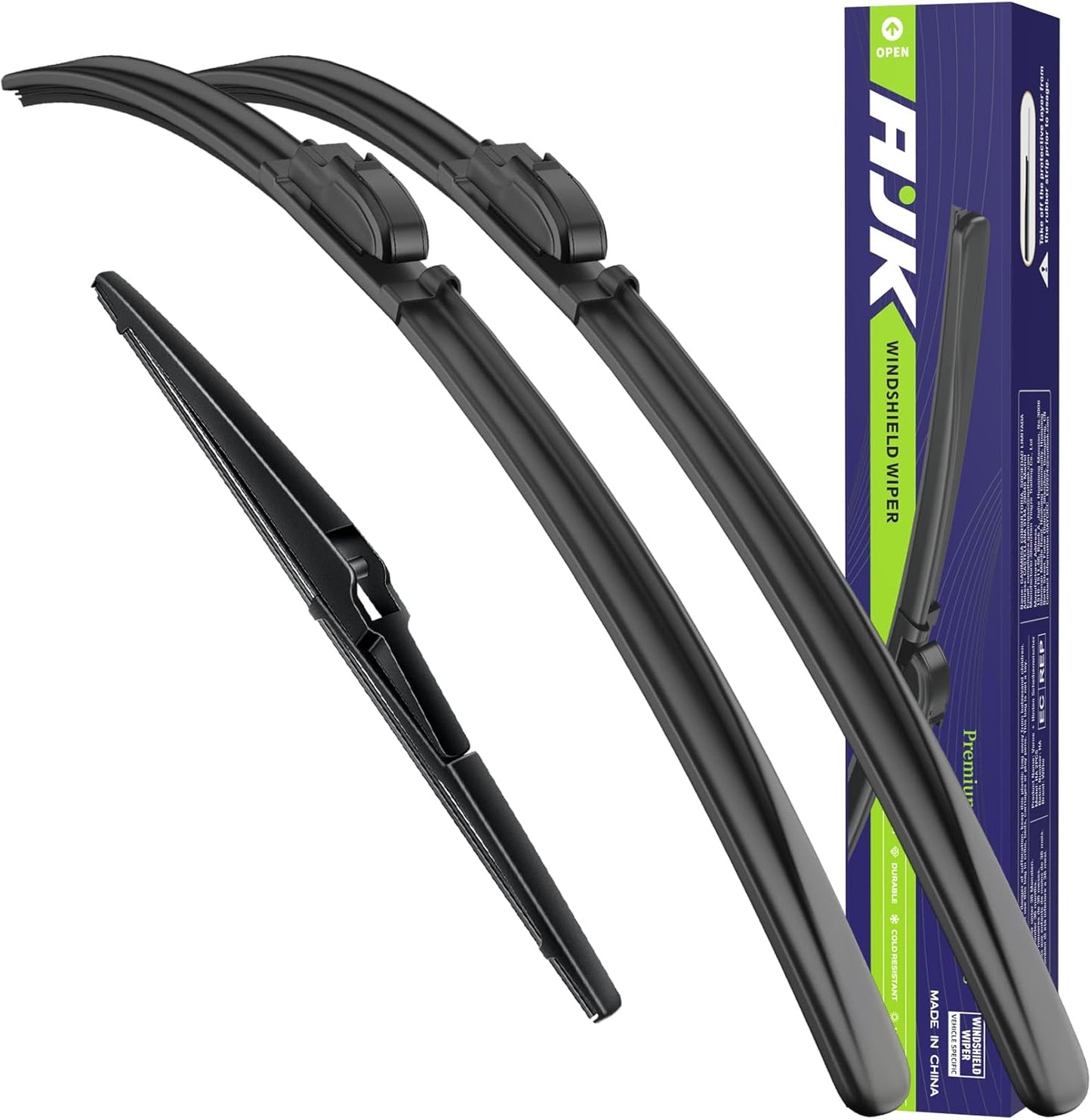 AJK Wiper Blades for Hyundai Palisade 2020 2021 2022 2023 2024 2025, 3 Piece All Weather OEM Quality Automotive Replacement Windshield Wiper Blades for My Car