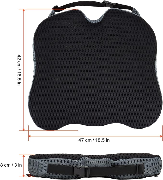 Car Seat Cushion, Comfort Memory Foam Car Cushions for Driving, Seat Cushion for Car Seat Driver with Wedge Design & Raised Back to Broaden Vision, Provides Comfort for Car, Truck, Office Chair