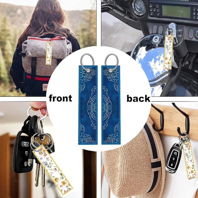 2pcs Blue Texture Japanese Wave License Plate Frame for Women,Traditional Japanese Styles car Decorative tag Frames Girly,Japanese Art License Plate Cover Holder for Vehicle with car Keychain tag