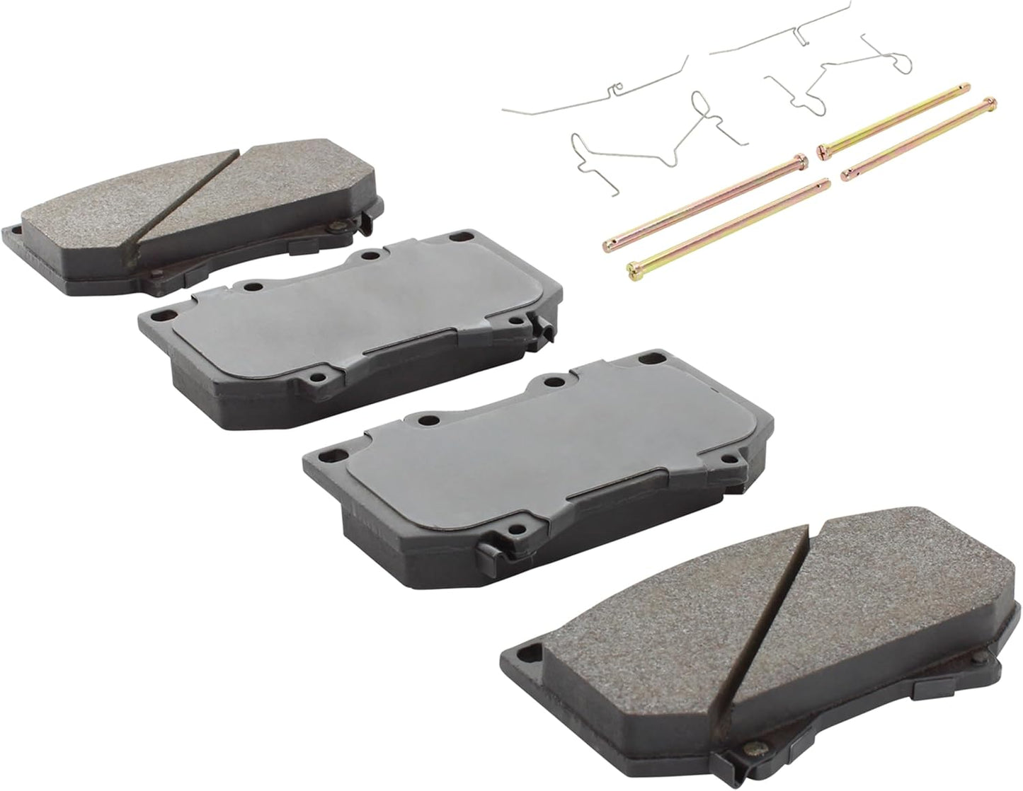 Premium Semi-Metallic Front Brake Pads (1001-0812M) Compatible with Toyota Sequoia 2001-2002, Toyota Tundra 2000-2002