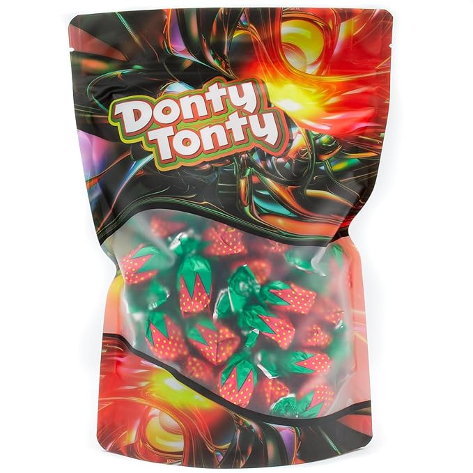 ARCOR Strawberry Bon Bons 1 lb – Individually Wrapped Hard Candy with Soft Center, Bulk Old Fashioned Candy in Resealable Bag