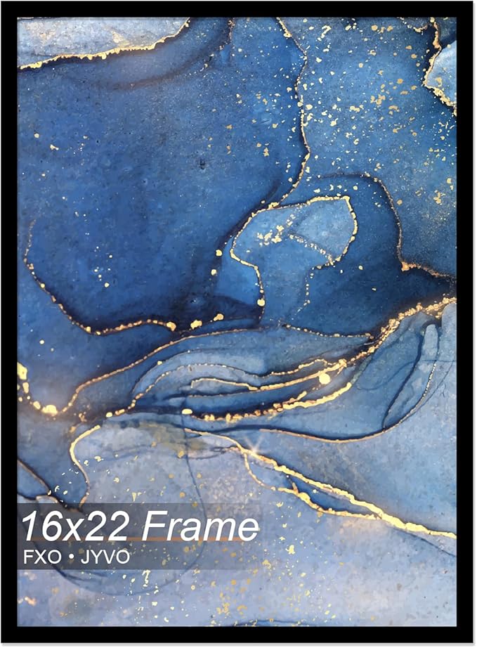 16x22 Picture Frame, Black Frame for 16 x 22 Inch Picture Poster Photo, Light Weight and High Transparent 16 by 22 Frame for Wall - 1 Pack/Black/16 x22