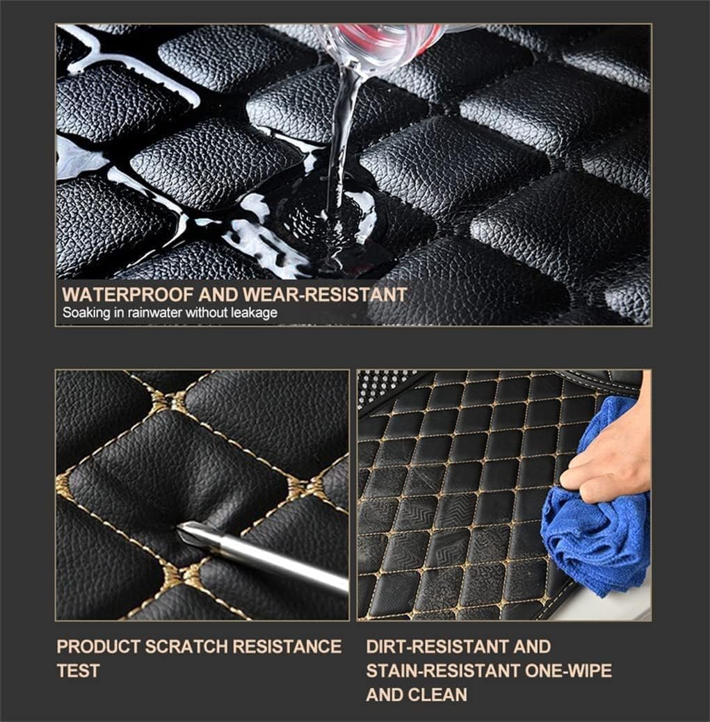 Customized Personalized Car Mats - All Weather Men's and Women's Floor mats Suitable for 99% of vehiclesPads Protection Non-Slip Leather Floor Liners (Purple and Black Beige)