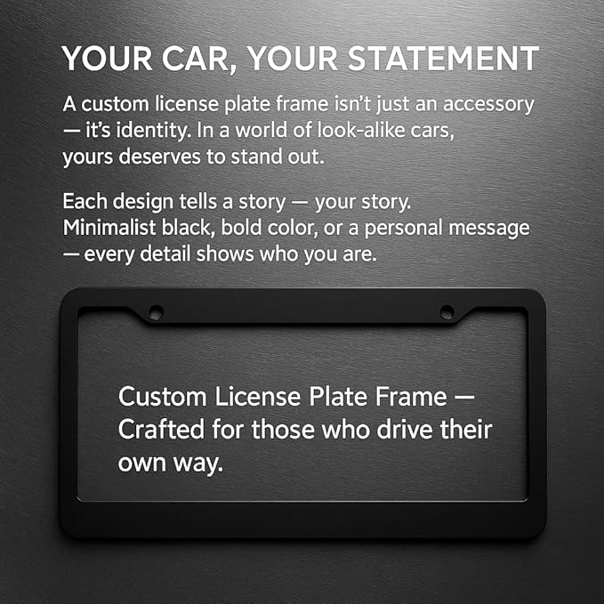 Custom License Plate Frames - Create Your own Personalized License Plate Frame with Text or Graphics, Stylish and Durable Aluminum Frame, fits Standard US 12" x 6" License Plates (Ocean Sapphire, 2)
