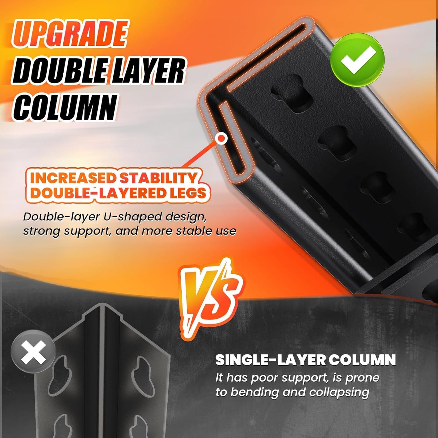 72" H*46'' Storage Shelves 2500lbs Garage Shelving Adjustable Heavy Duty Garage Shelves Easy To Install Metal Shelving Wood Shelving Unit Storage Shelf for Basement Warehouse Industrial Pantry, 2 Pack