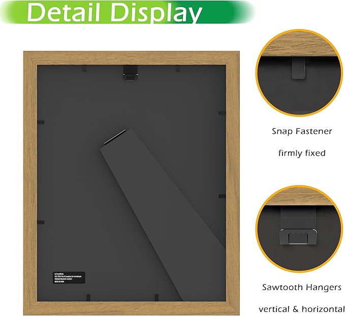 FrameWorks 2-Pack, 8x10 Matted to 5x7 Picture Frame, Golden Oak ??Classic Wooden Photo Frame with Tempered Glass, Modern Matte Finish for Prints, Posters, Certificates & Wall Decor ??Gallery-Ready