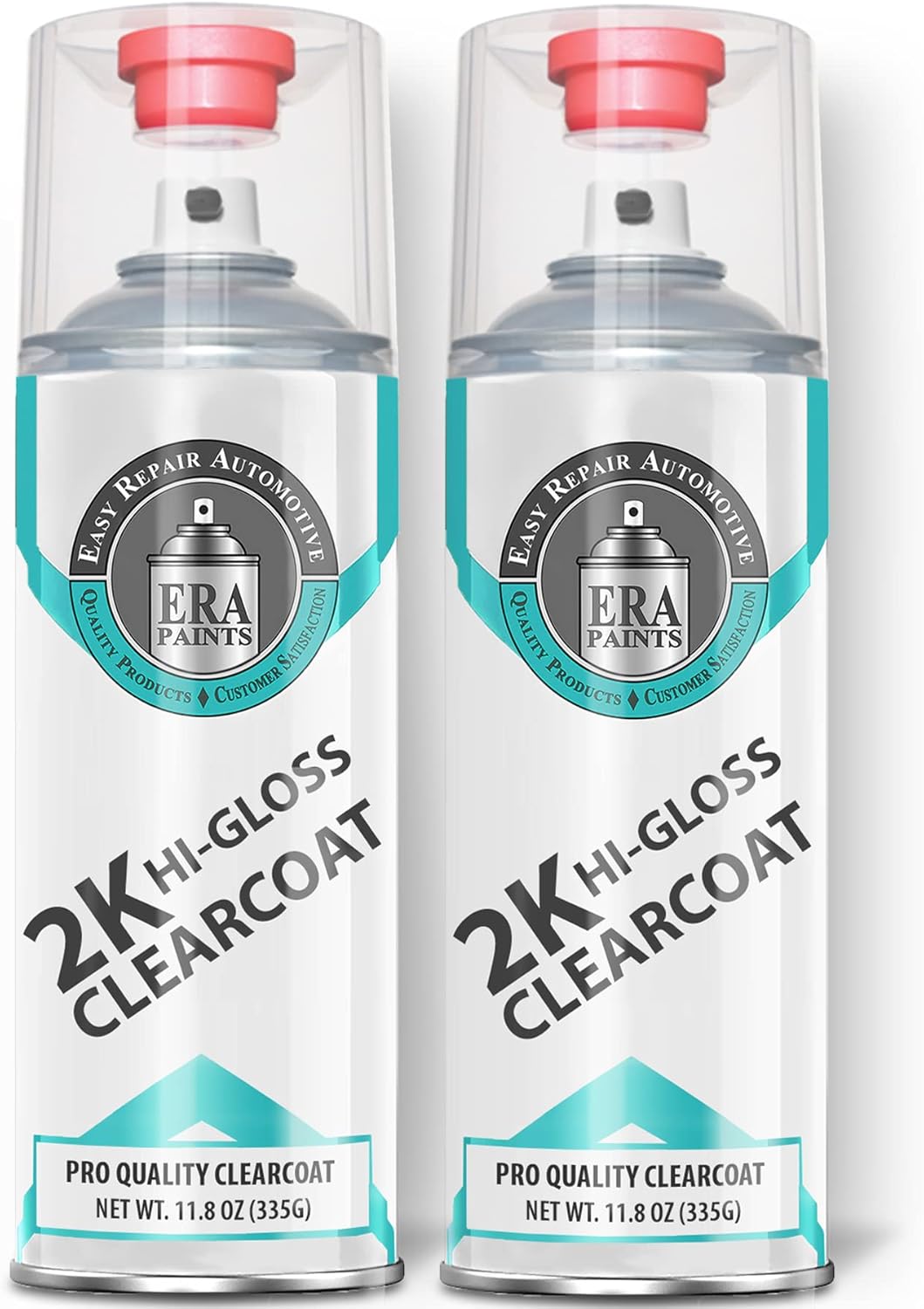 ERA Paints 2K High Gloss Automotive Clear Coat Spray/Aerosol Can – Professional Quality & Finish - Easy to Use – Best Value (2 pack)