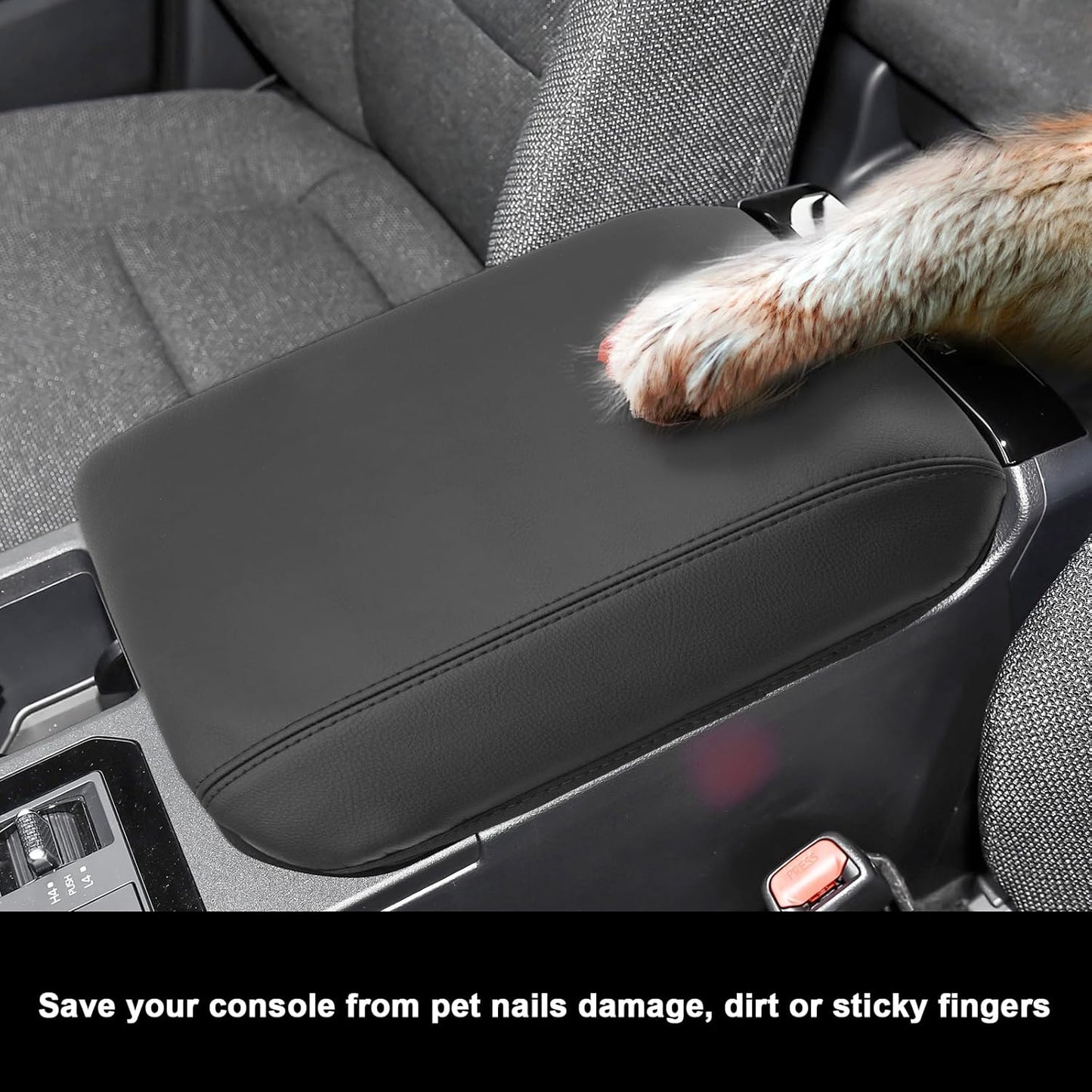 SXCY for 2024 2025 Land Cruiser Armrest Cover for Toyota Land Cruiser 2025 Center Console Cover 2024 2025 Land Cruiser Center Console Cover for 2025 Land Cruiser (Black Line (Thin))