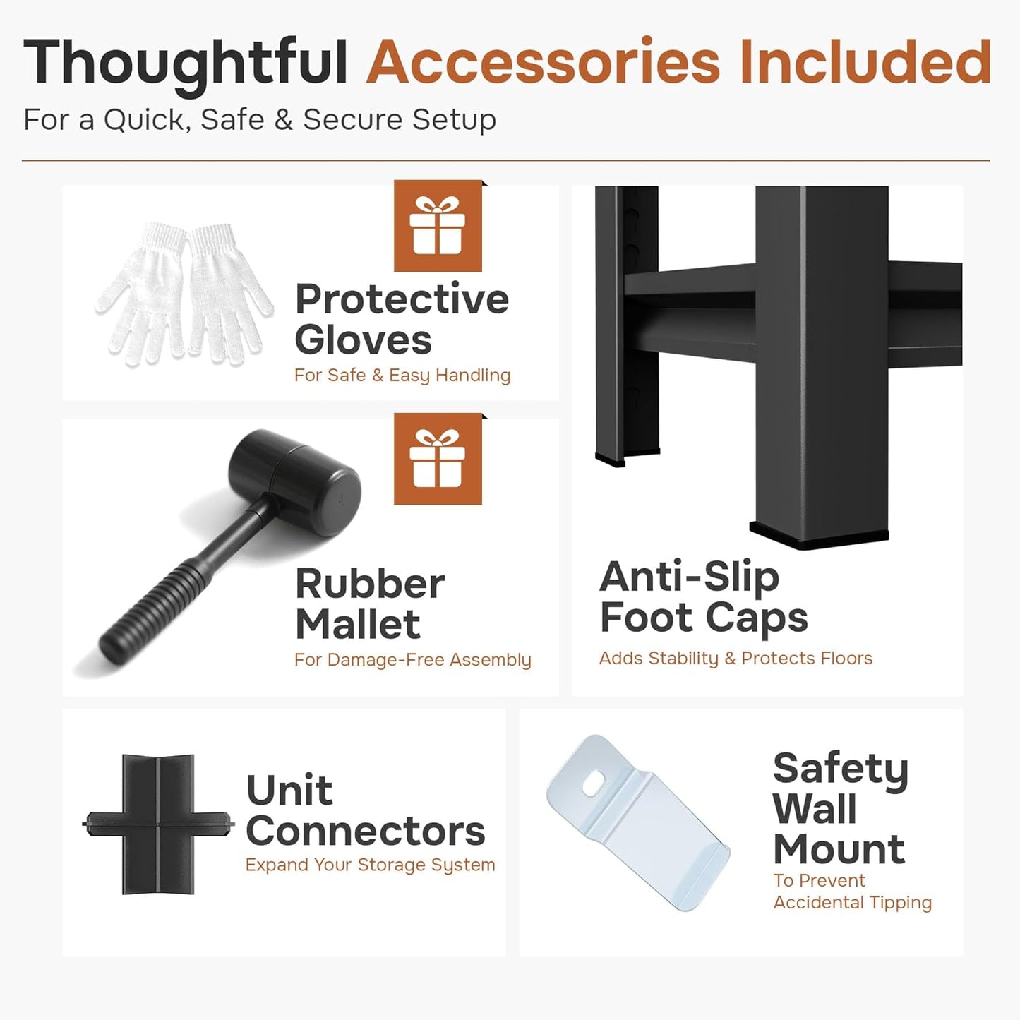 72" H Garage Shelving 5 Tier Shelving Unit, 3500Lbs Adjustable Metal Garage Storage Shelves Heavy Duty for Basement, Warehouse, Kitchen, Pantry (72'H X 35''W X 16''D)