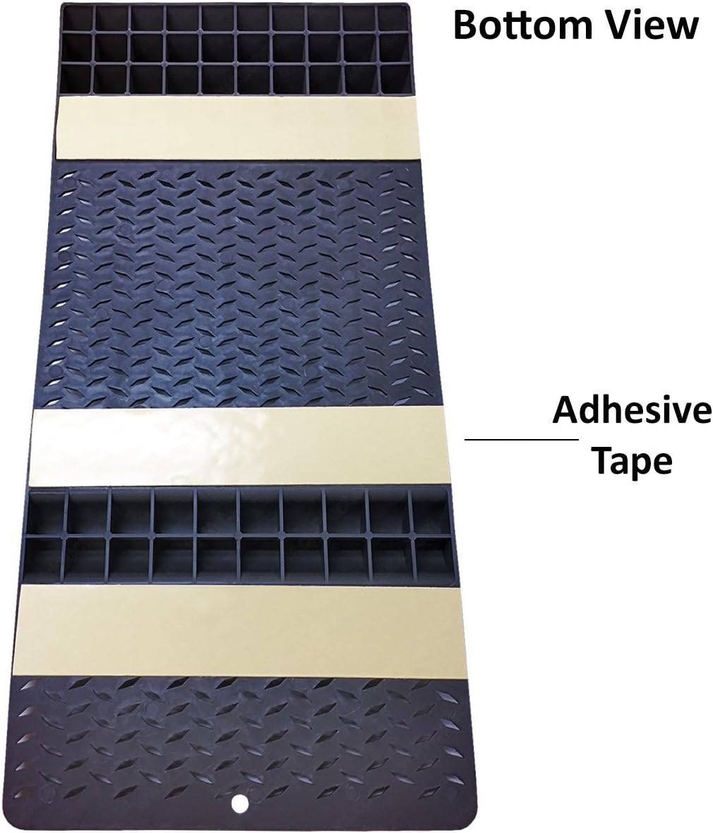 Electriduct Pair of Plastic Parking Mat Guides for Garage Vehicles, Antiskid Car Safety Park Aid - Gray