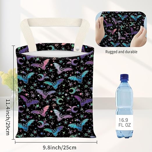 Car Garbage Can, Seat Back Hanging Cute Car Trash Can Bag, Car Organizer and Storage Bag for Travelling, Outdoor Cute Colorful Bats