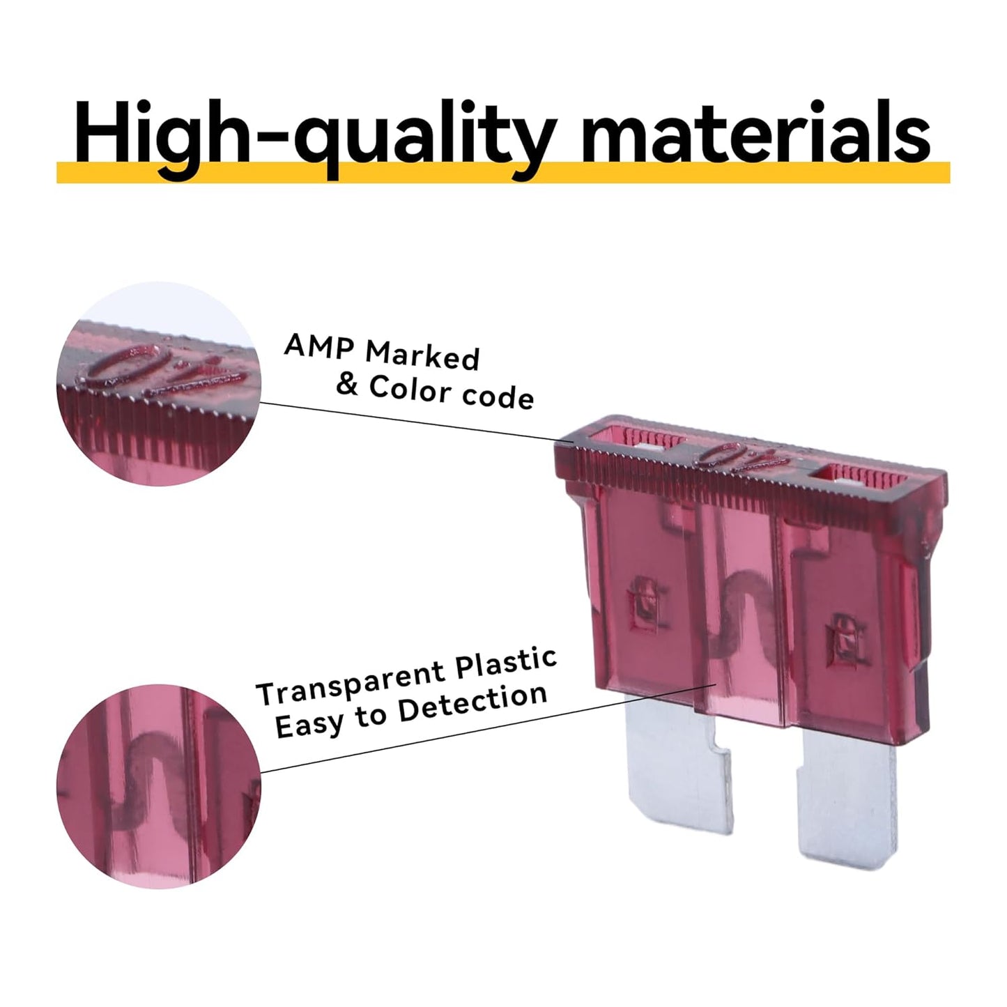 100 Pack Auto Fuses 40 AMP ATC/ATO Standard Regular Fuse Blade 40A Car Truck Boat Marine RV