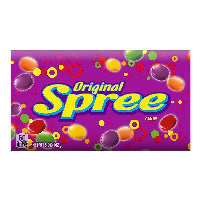 Wonka Spree Original Hard Candy, 5 Ounce Theater Candy Boxes (Pack of 12)