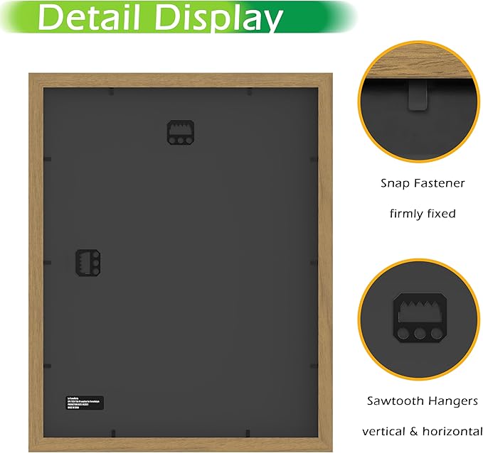 FrameWorks 2-Pack, 11x14 Matted to 8x10 Picture Frame, Golden Oak – Classic Wooden Photo Frame with Tempered Glass, Modern Matte Finish for Prints, Posters, Certificates & Wall Decor – Gallery-Ready