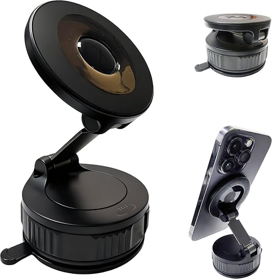 Car Phone Holder Mount with Nano Gel Vacuum Magnetic Suction,Magsafe Car Holder, Phone Mount for Car/Home/Workplace, Compatible for Phones