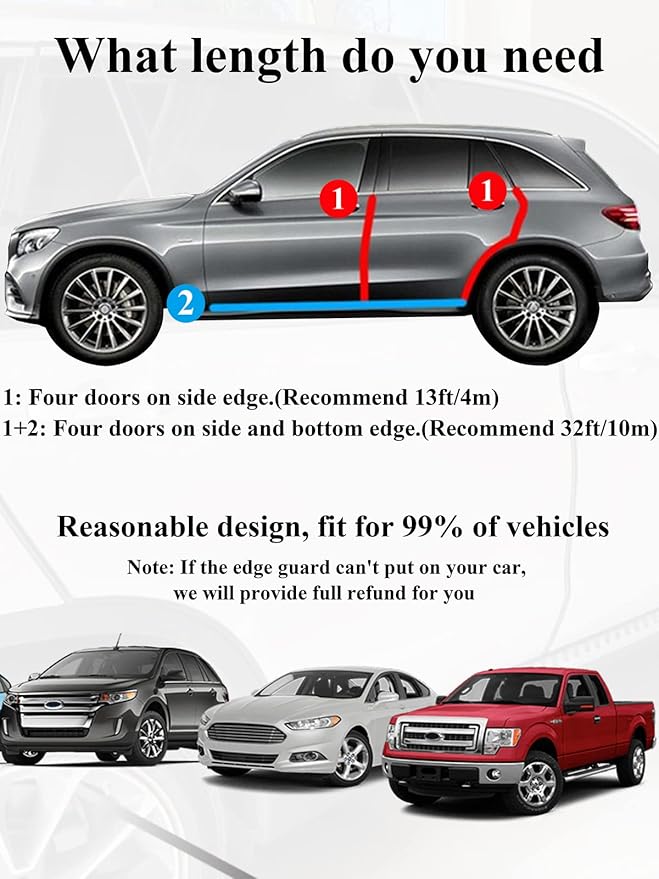 SYOAUTO 65Ft(20M) Door Edge Guard Black Car Door Edge Guards Door Edge Protector for Cars Rubber Auto Door Trim U Shape Build in Metal Sheet No Need Adhesive Easy to Cut Door Guards for Most Cars
