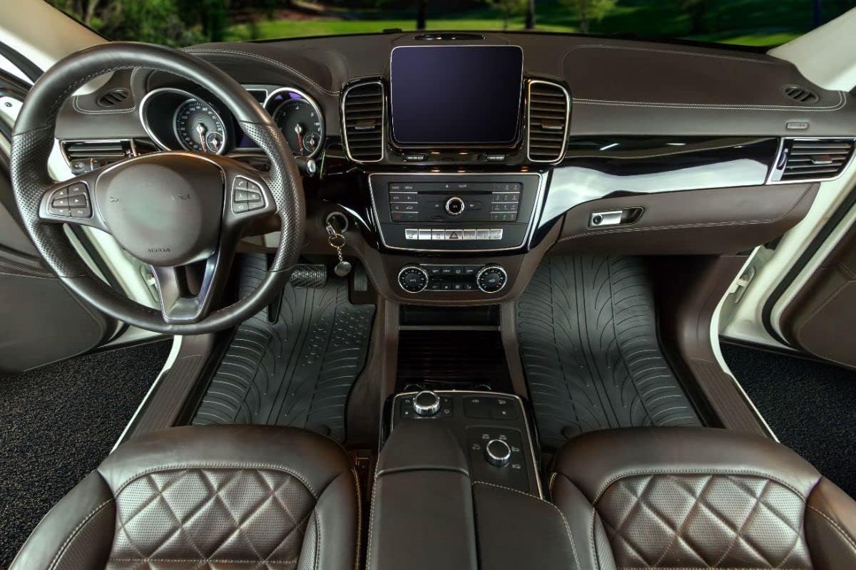 Gledring USA Custom Fit All-Weather Rubber Floor Mats Intended for Mercedes Benz Sprinter 2007-2018, No Trimming Required, Tailored Custom Fit, Protects from Rain, Mud, and Snow.