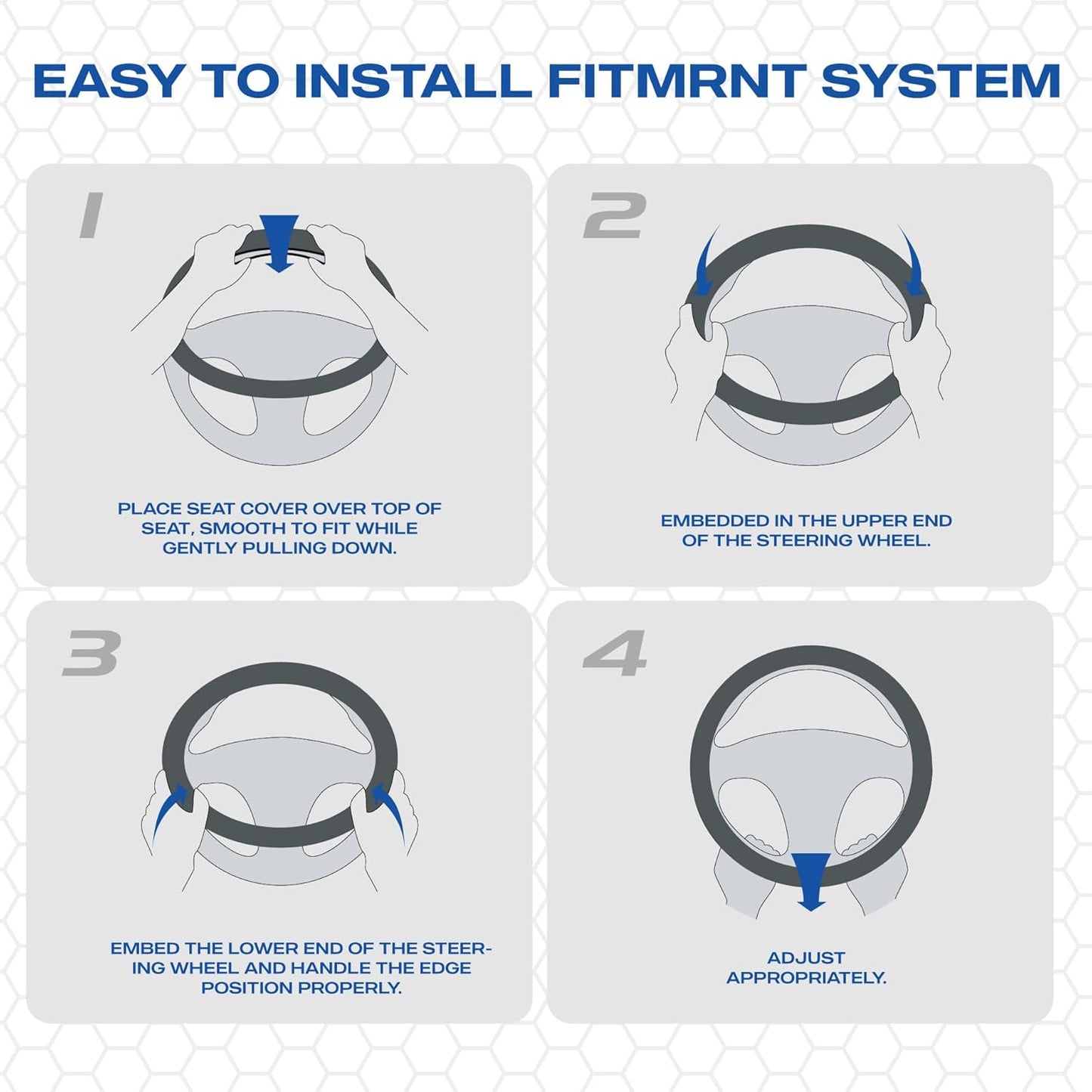 Skechers Memory Foam Steering Wheel Cover,Piping Microfiber Leather Steering Wheel Cover Sporty Universal Fit 14" 1/2-15" Car Wheel Protector for Men Women Fit Suvs,Vans,Sedans,Car,Trucks,Gray