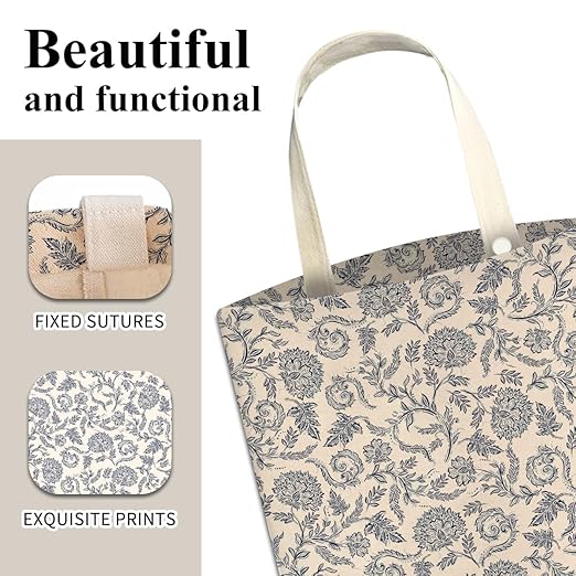 Car Trash Can, Cute Car Trash Bag, Hanging Car Organizer and Storage Bag, Trash Bin for Car Accessories, Vehicle, Travelling, Camping Retro White Flower