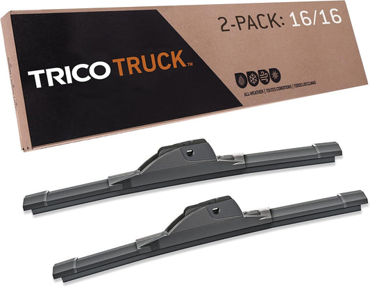 TRICO Solutions™ Truck 16 Inch Pack of 2 High Performance Automotive Replacement Windshield Wiper Blade for Select Chevrolet, and GMC Models (58-1616)