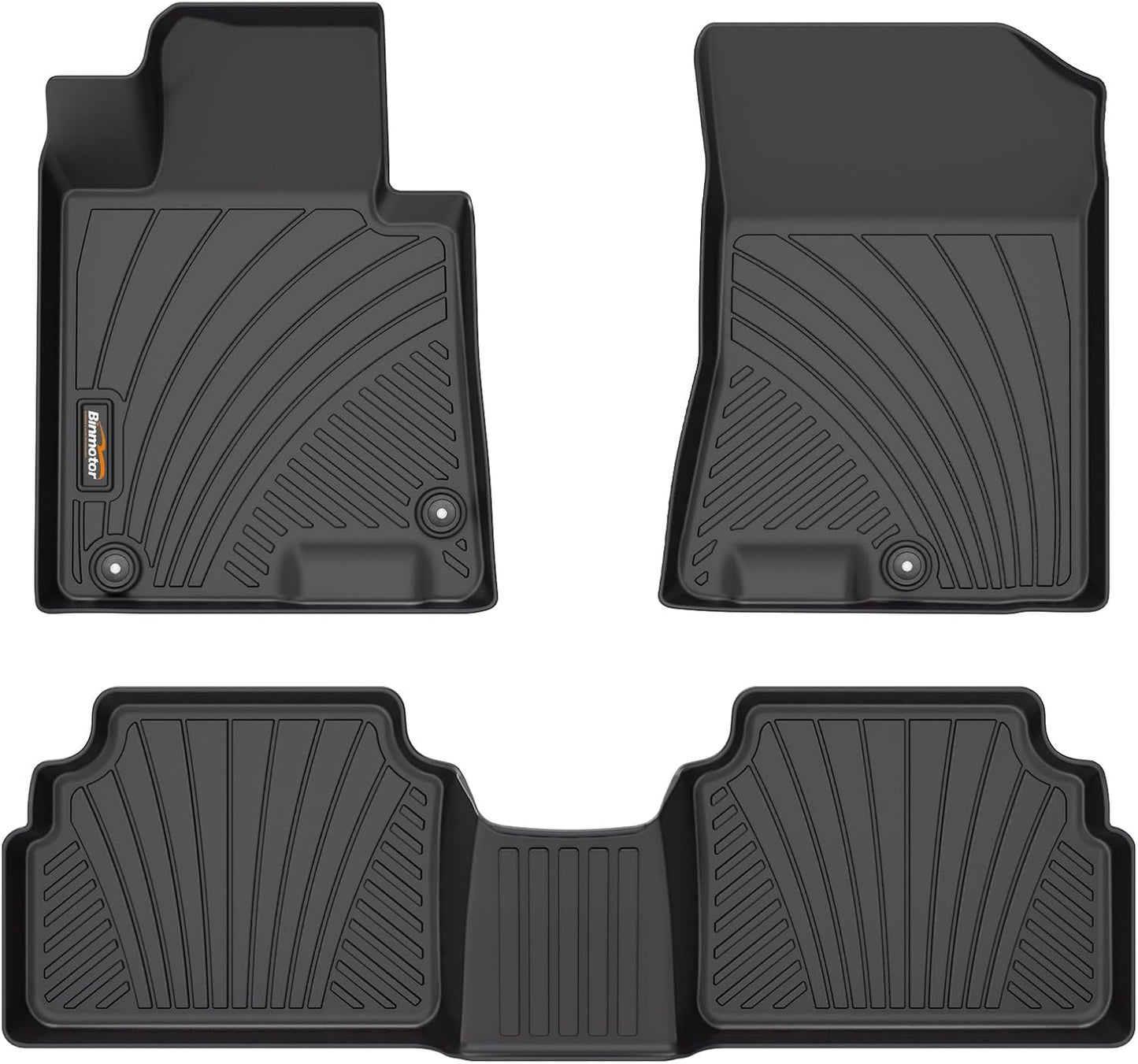 Binmotor-All Weather Car Floor Mats for Kia K5 2021-2025(Only FWD) 丨EX丨LX丨LXS丨GT丨GT-Line, 1st & 2nd Row, Thick Car Floor Liners Custom Fit for 2020-2025 Sonata