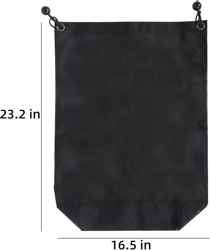 UTV Trash Sack PVC Mesh Bag Compatible With Polaris RZR, Can-Am, CFMOTO, Teryx, Mule, Arctic Cat, Pioneer, Golf Cart and most models(BLACK)