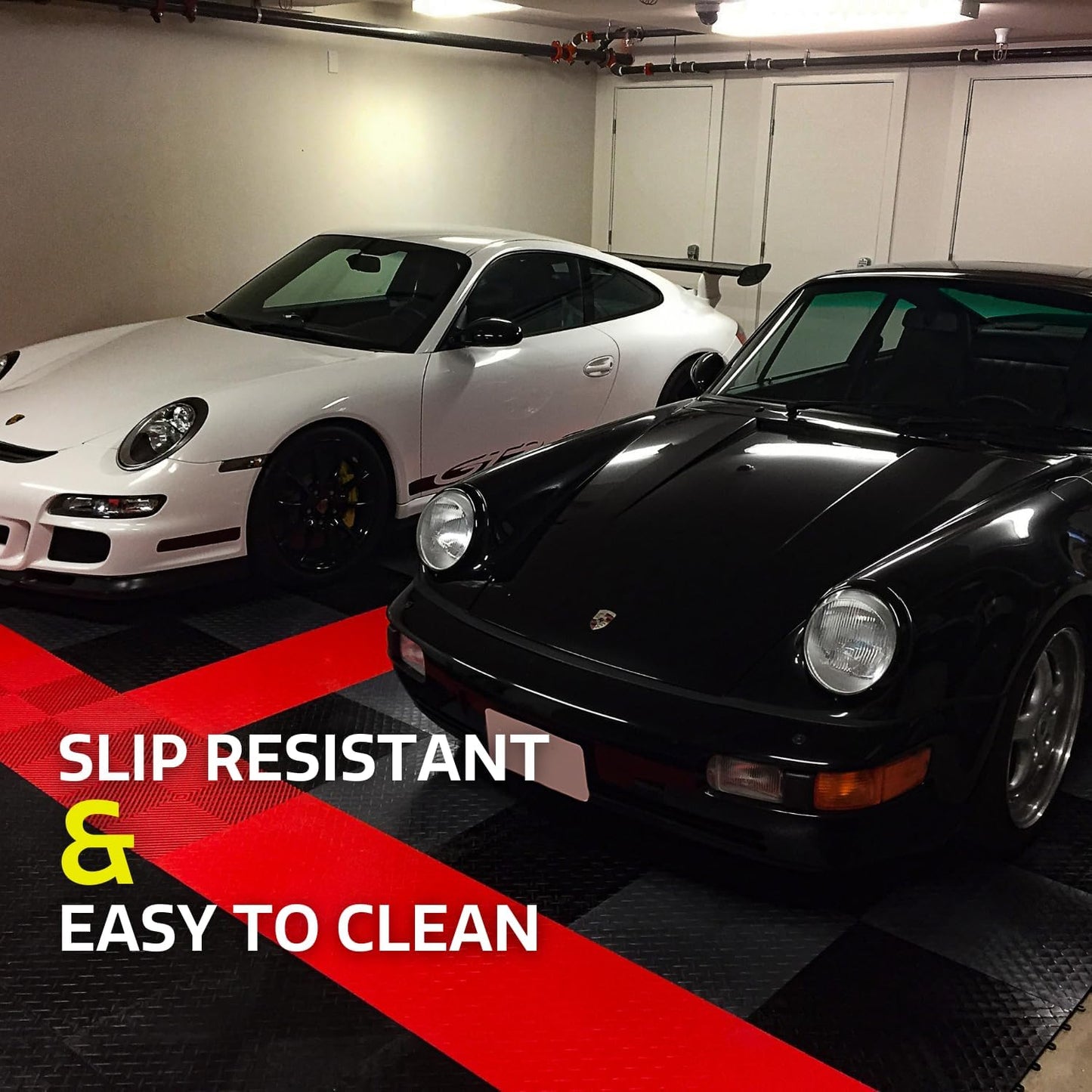 Big Floors RaceDeck CircleTrac, Interlocking Non-Slip Garage Flooring Tile, Durable, Modular, Heavy-Duty Copolymer, Easy Install (Beige, 48 Pack of 12 x 12" Tiles)