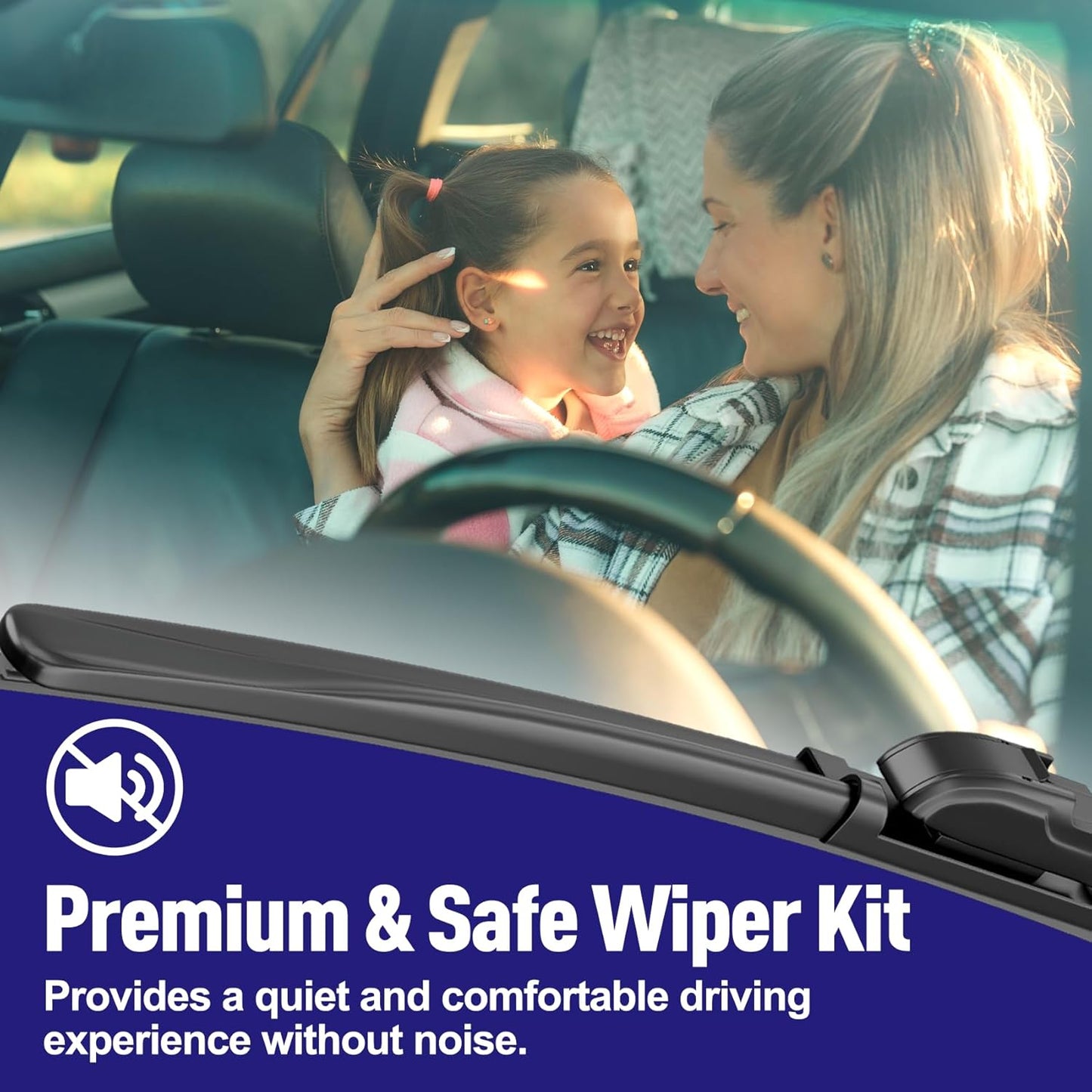 AJK Wiper Blades for Honda Fit 2009 2010 2011 2012 2013 2014 2015 2016 2017 2018 2019 2020, 2 Piece All Weather OEM Quality Automotive Replacement Windshield Wiper Blades for My Car