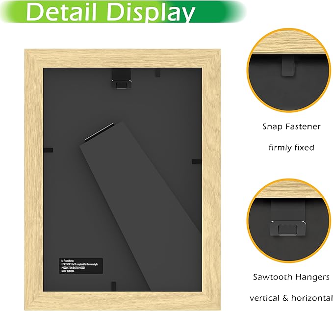 FrameWorks 2-Pack, 5x7 Matted to 4x6 Picture Frame, Natural Oak ??Classic Wooden Photo Frame with Tempered Glass, Modern Matte Finish for Prints, Posters, Certificates & Wall Decor ??Gallery-Ready