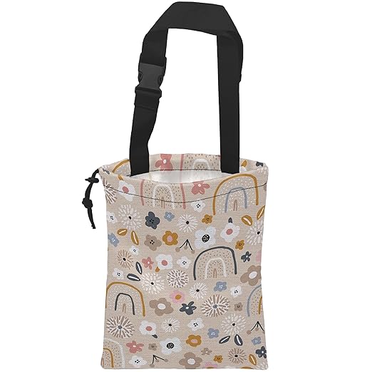 Car Trash Bag Hanging Creative Floral Rainbows Car Trash Can Waterproof Garbage Bag Hanging for Car Back Seat