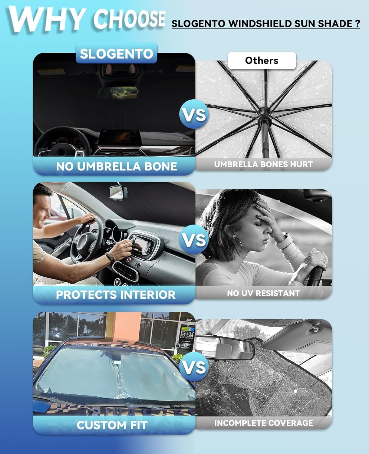 Custom Fit Windshield Sun Shade for VW Tiguan 2018-2025, Blocks UV & Heat, Front Window Sunshade Accessories, Easy Fold & Store Keep Your Car Cooler