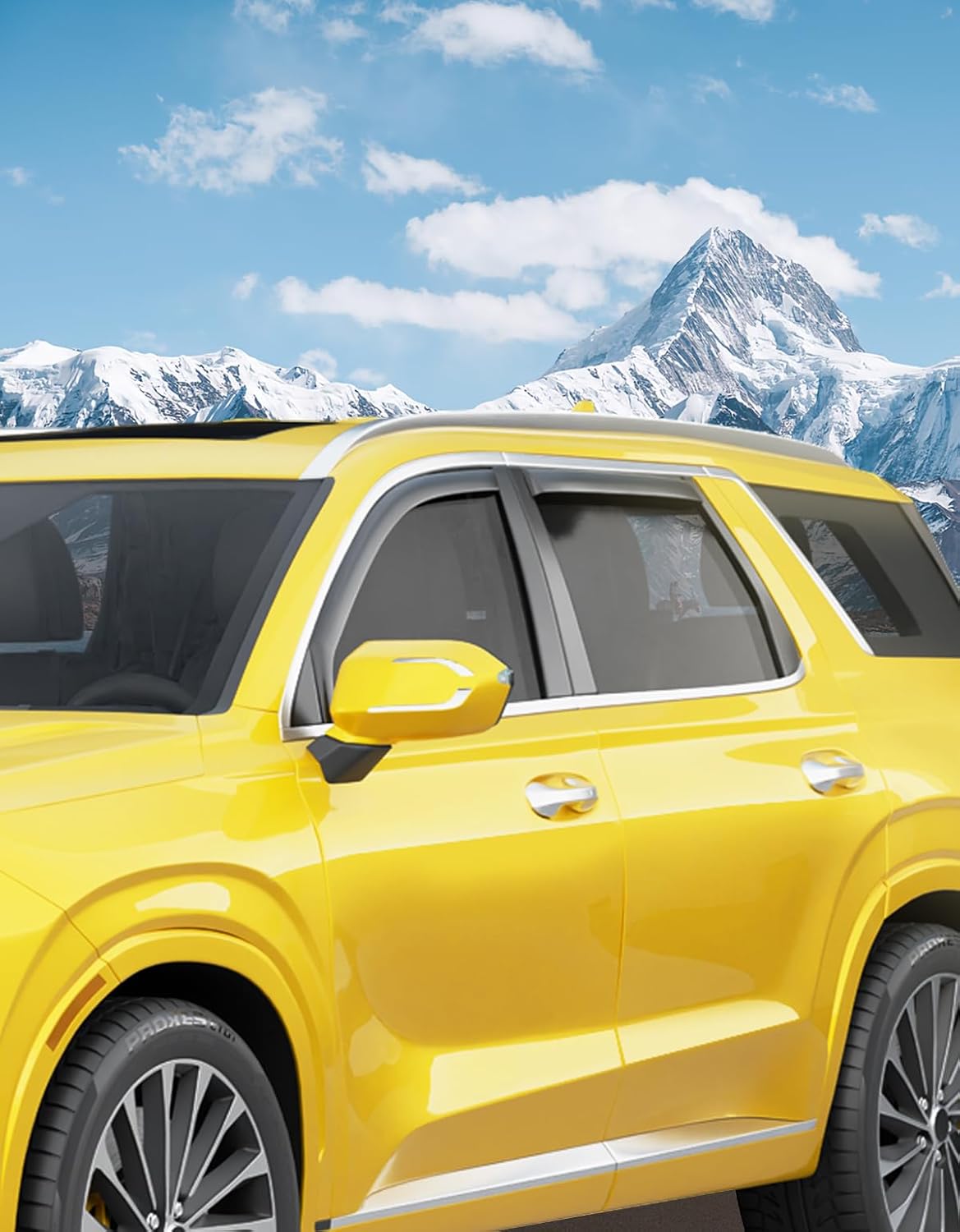 in-Channel Window Rain Guards Fit for Hyundai Palisade 2020 2021 2022 2023 2024 2025 Extra Durable Window Deflectors Vent Visors Shades Car Accessories Visors Rain Guards -4 pcs