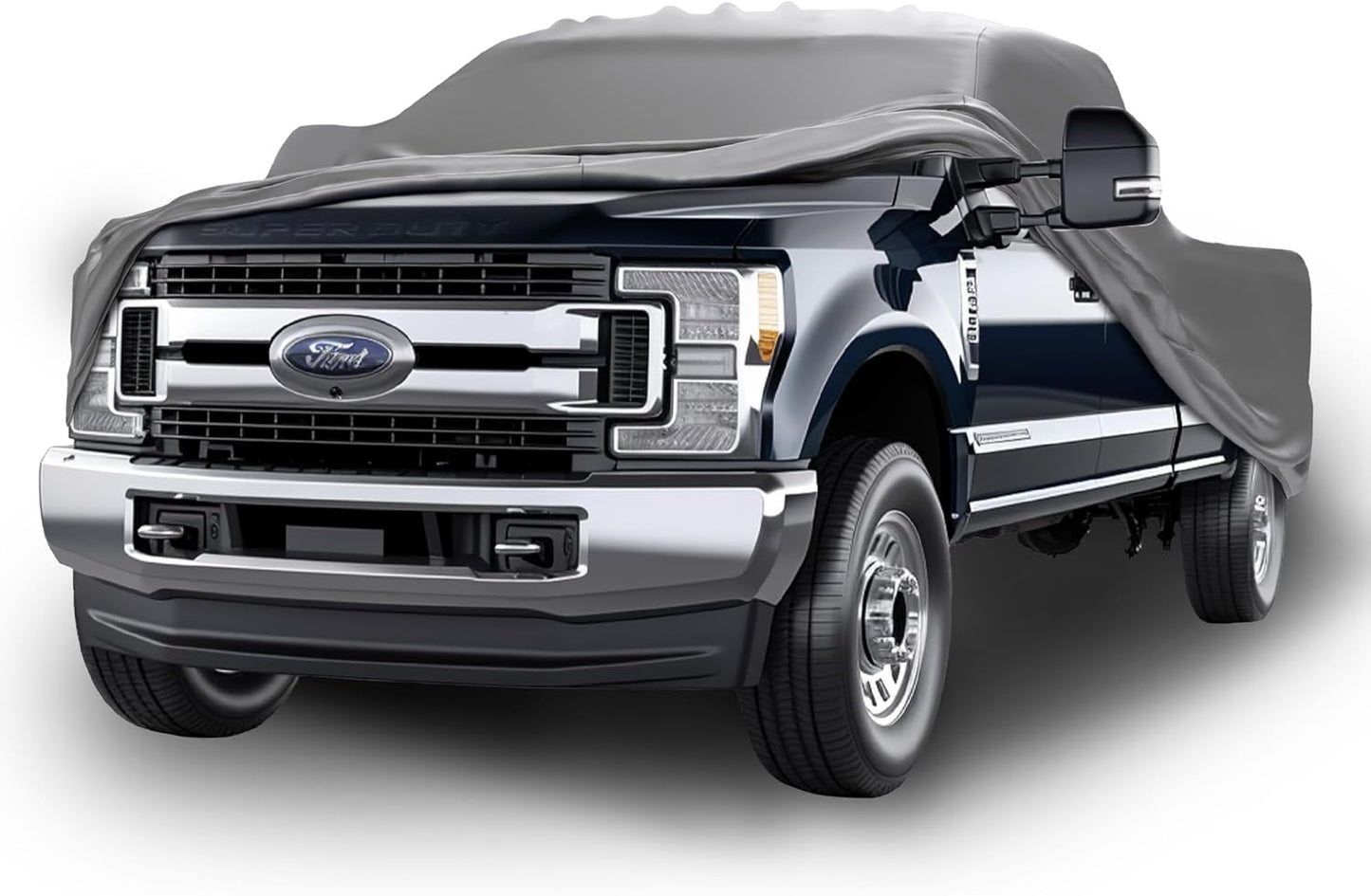 Car Covers Weatherproof Max Truck Cover & Warranty Compatible with Ford 2022-2024 F-350 Crew Cab, 8'– Outdoor Cover, Prevents Theft with Cable Lock