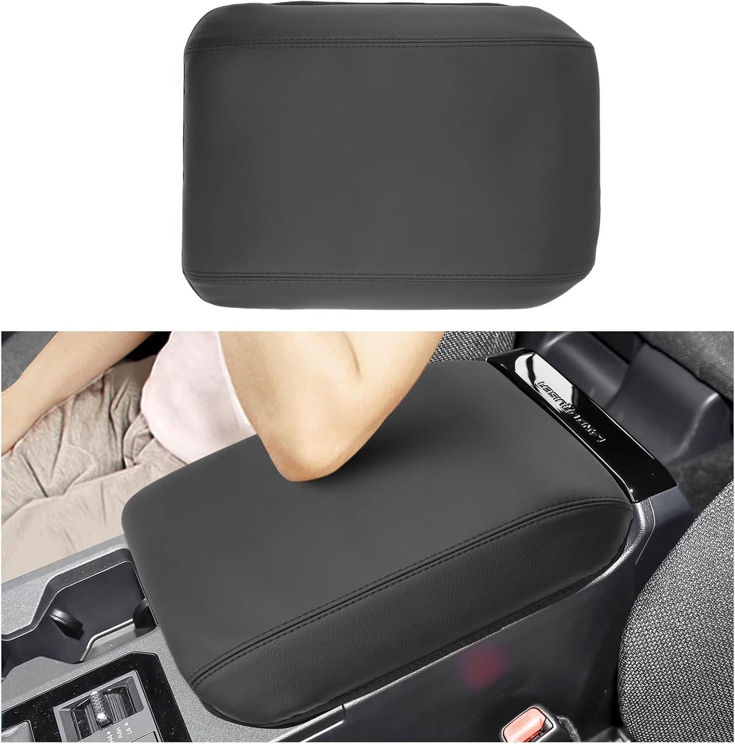 SXCY for 2024 2025 Land Cruiser Armrest Cover for Toyota Land Cruiser 2025 Center Console Cover 2024 2025 Land Cruiser Center Console Cover for 2025 Land Cruiser (Black Line (Thin))