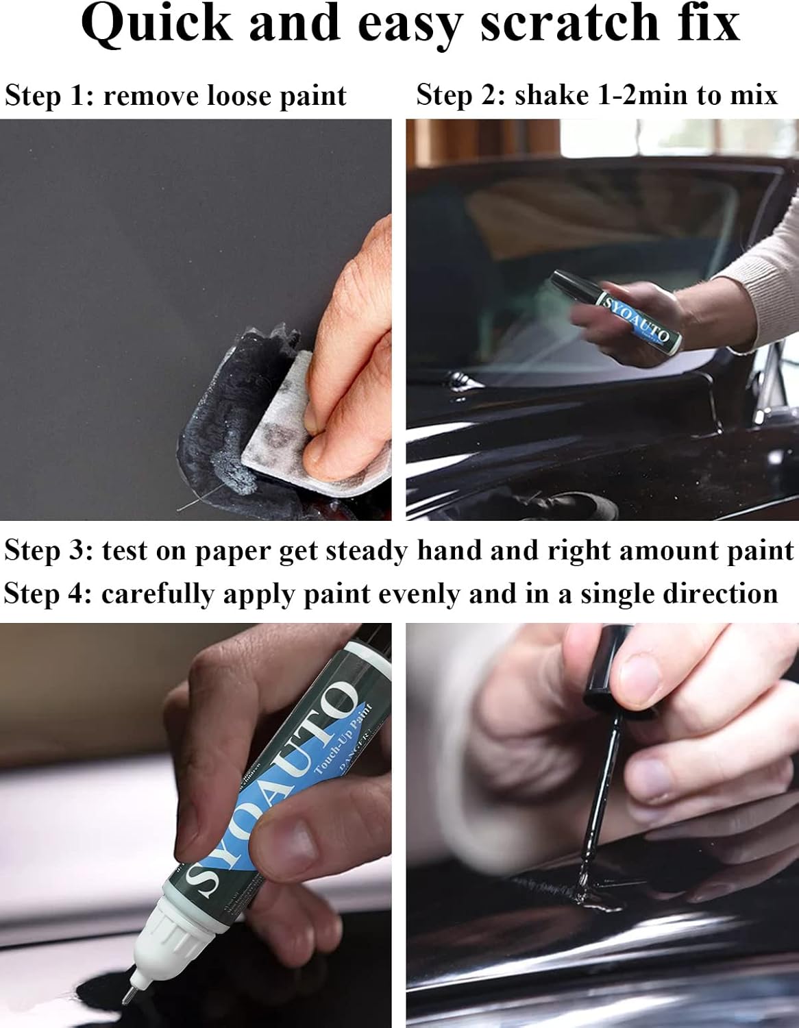 SYOAUTO Wind Chill 089 Touch Up Paint Fit for Toyota Auto Touch up Paint Scratch Repair Pen Brush and Tip 2 in 1 Wind Chill