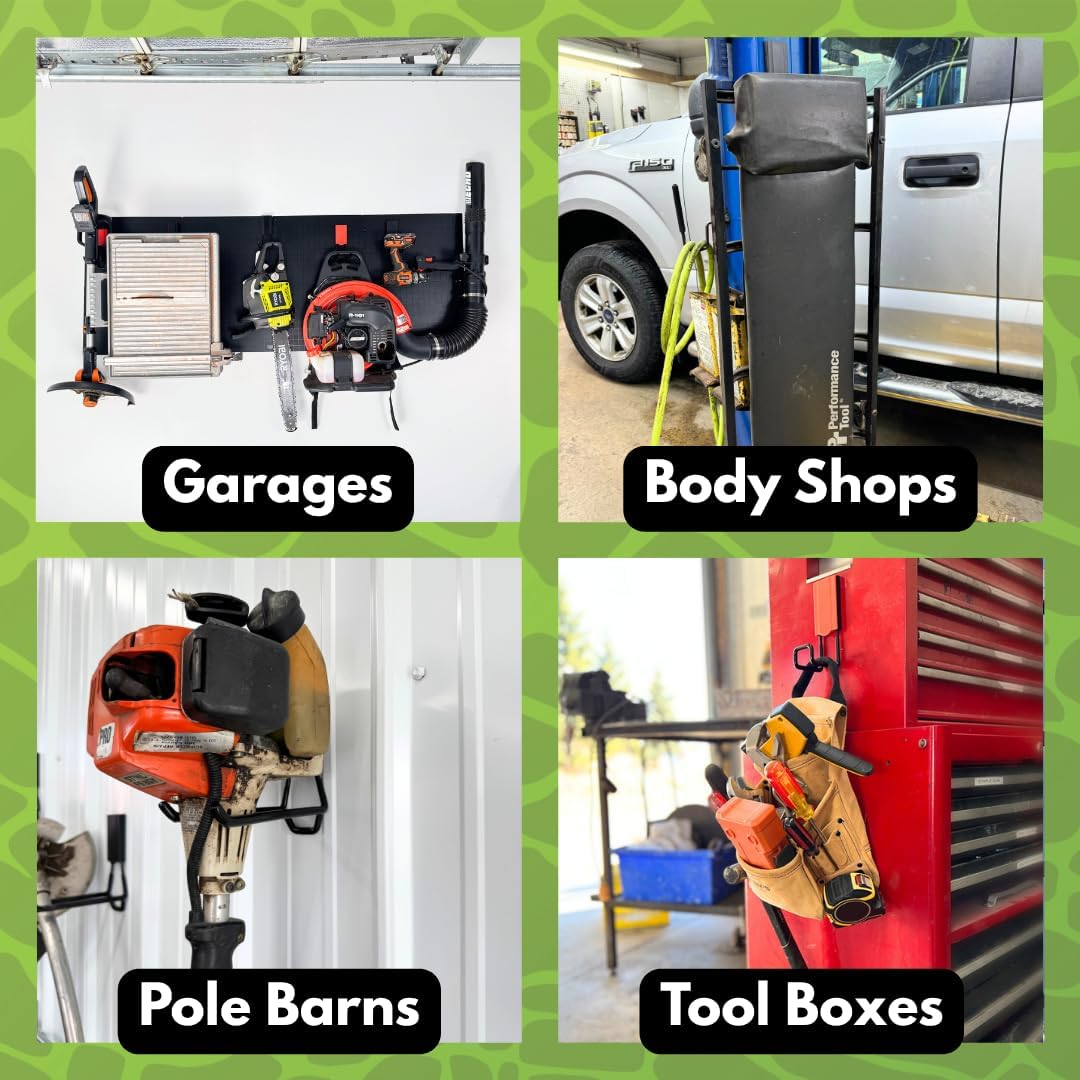 GATOR MAGNETICS MEGA 3" and 4.5" Open Hook 4 Pack - Magnetic Heavy Duty Garage Hooks with 45 lb Hold for Steel Surfaces - Garage Organization for Tools, Ladders, Weed Eaters, and More