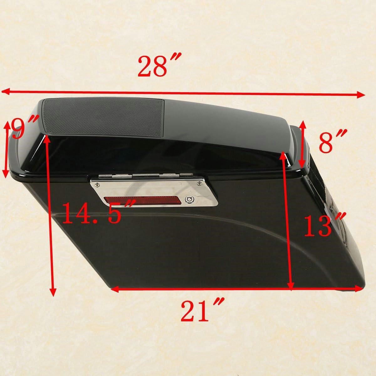 XFMT Hard Saddlebags Speaker Lid + Chrome Conversion Brackets For HARLEY HD SOFTAIL MODEL 1986-2013